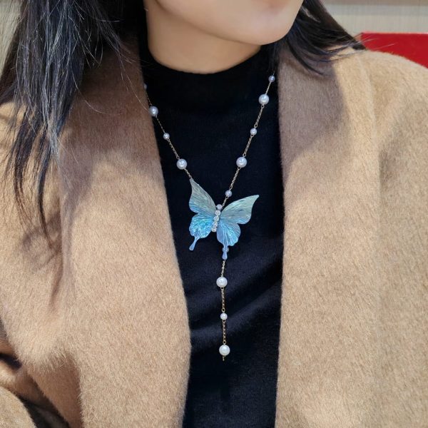 Tahoe Blue Titanium Necklace - Image 3
