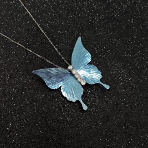 Tahoe Blue Titanium Necklace