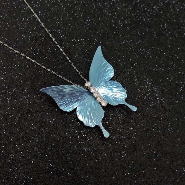 Tahoe Blue Titanium Necklace