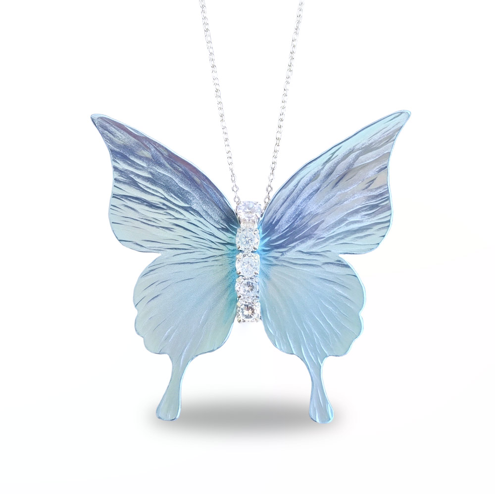Tahoe Blue Titanium Necklace